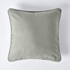 HOMESCAPES - 100% Cotton Plain Grey Cushion Cover - 30 x 30 cm Square - 12 x 12 Inches Light Grey Silver Sofa Cushion Pillow Cover - Washable
