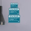 Classic Framed Plus Gym Rules Re-Rack Your Weights Wipe Down