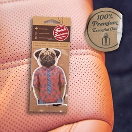 Dog Car Air Freshener 3 Pack Pug Scented With Essential Oils By Fresh Fresheners