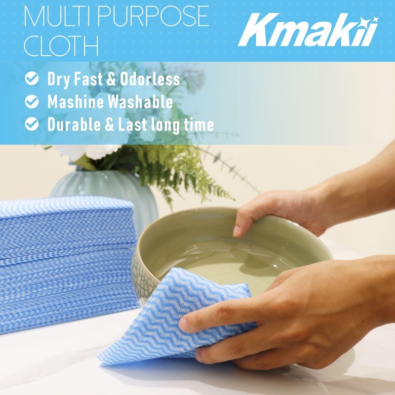 KMAKII Handi Wipe Reusable Cloths - Multi-Purpose Disposable Dish Cloths