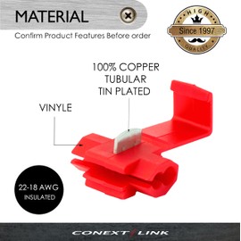 Conext Link SL-R100 Scotch Lock Terminal 100 Pack (Red 22-18 Gauge) （18632）