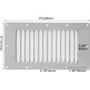 YaeMarine Stainless Steel 4-Pack 5" x 9" Stamped Louvered Vent