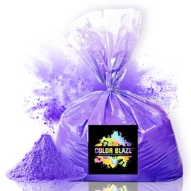 Color Blaze Color Blaze Holi Colored Powder - 5 lbs of Purple Powdered Color - for Fun Runs, Color Toss, Rangoli, Powder War, Backyard Party & Festivals - Pack of 1 Colorful Bag - 5 Pounds in Bulk - Purple