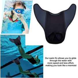 Mermaid Swim Fin for Kids Adults, Adjustable Mermaid Design Swim Diving Monofin Flipper Fins, Flipper Diving Fins Swimming Training Fins Water Sport Windsurfing Equipment