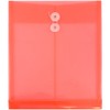 JAM PAPER Plastic Envelopes with Button & String Tie Closure