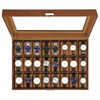 Uten 24-Slot Watch Box, PU Leather Watch Case with Glass