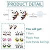 KASFREE Panda Plastic Earrings for Sensitive Ears
