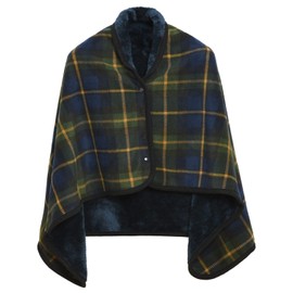 Kumori Throw, Shoulder Blanket, Large Blanket, 4-Way Wearable Blanket, Button, Warm, Cold Protection, Anti-Static, Washable, All Year Round Use (Green, 31.5 x 51.2 inches (80 x 130 cm)