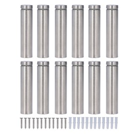 12 Set Stainless Steel Standoff Screws 19x80mm Advertising Screws Mounting Hardware for Hanging Acrylic Picture Frame