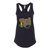 Go All Out Medium Black Womens Mardi Gras Racerback Tank