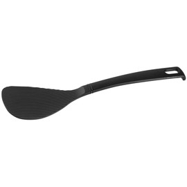 FACKELMANN Asia Line Rice Spoon, Kitchen Utensils Made of Plastic, Spoon for Coated Pots and Pans (Colour: Black), Quantity: 1 Piece, Approx. 24.5 cm