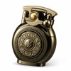 Brass Rocker-Arm Refillable Liquid-Fuel Lighter – Mechanical One-Hand Pocket Lighter