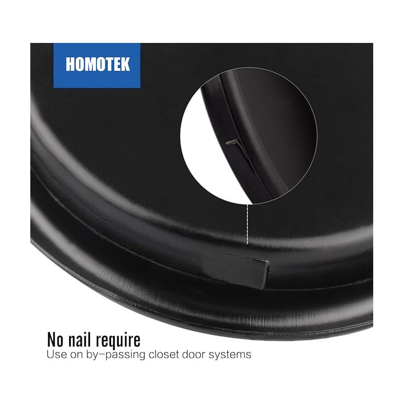 HOMOTEK 4 Pack Closet Door Finger Pull 1-3/4”, Easy Snap