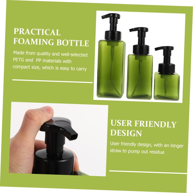 DOITOOL 3pcs Portable Pump Dispenser Multi-Function Empty Bottles for Toiletries