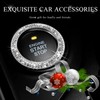 JUSTTOP 2PCS Car Bling Crystal Rhinestone Engine Start Ring Decals,
