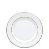 Lenox Opal Innocence Stripe Plato de pan, 0.45 libras, blanco