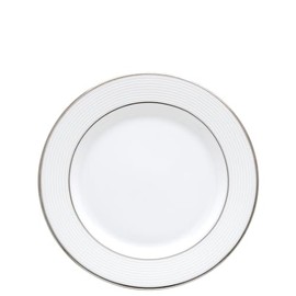 Lenox Opal Innocence Stripe Plato de pan, 0.45 libras, blanco