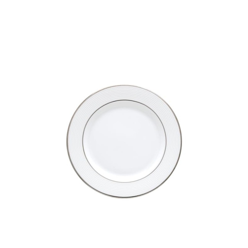 Lenox Opal Innocence Stripe Plato de pan, 0.45 libras, blanco