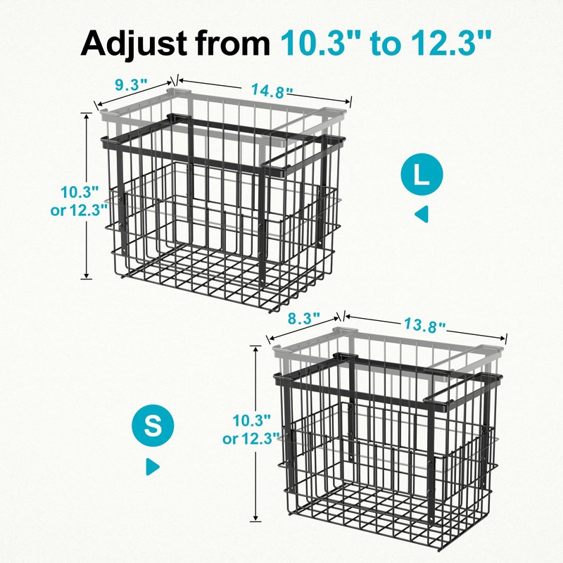 iSPECLE Deep Freezer Organizer Bins - 4 Pack Large Adjustable