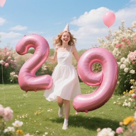 Pink Number 9 Balloon 40 Inch,Jumbo Giant Mylar Pink Number 9,Big Large Foil Helium Number Balloons, Digital 9 Helium Balloons for Girls 19 29 Birthday Graduation Princess Party Decorationsn