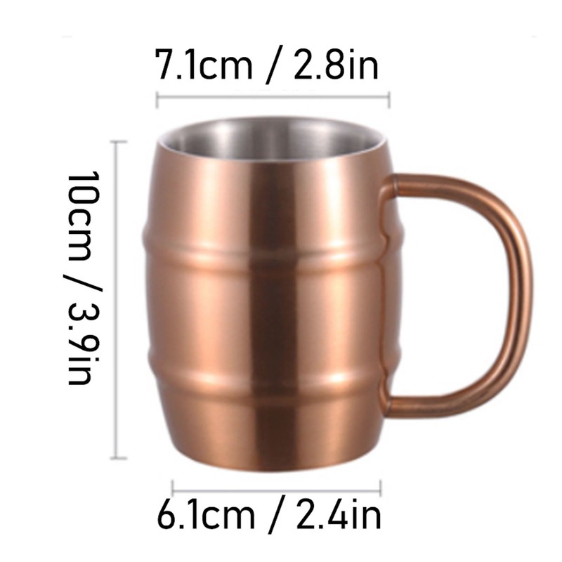 Stainless Steel Beer Mug Double Layer Insulation Multipurpose Safe Ergonomic