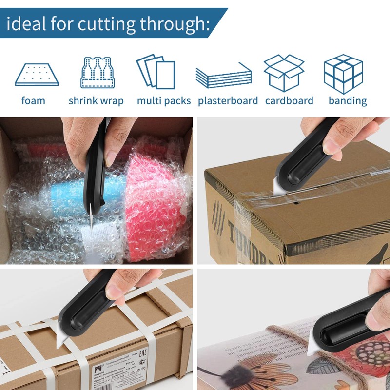 Steelite Box Cutter Ceramic Auto-retract Cutter Safe Unboxing Kinves Extra