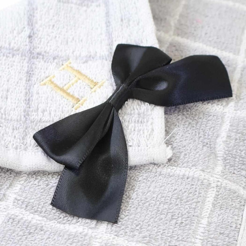 Coolia Towel Initial Towel with Ribbon H 03160