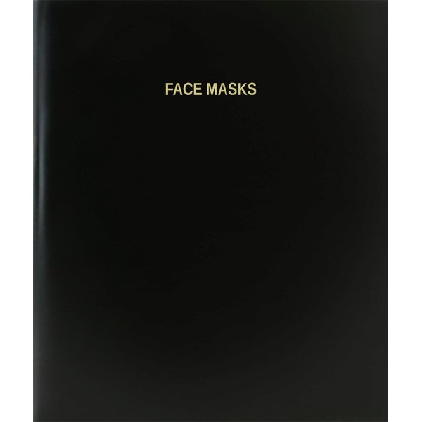 BookFactory Face Masks Log Book/Journal/Logbook - 120 Page, 8.5''x11'', Black