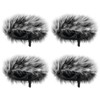 OTOTEC 4-Piece Microphone Pop Filter, Wireless Microphone Covers, Furry Wind