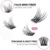 Cluster Lashes Individual Eyelashes, Wide Handle, D-Curl, DIY Single, Soft