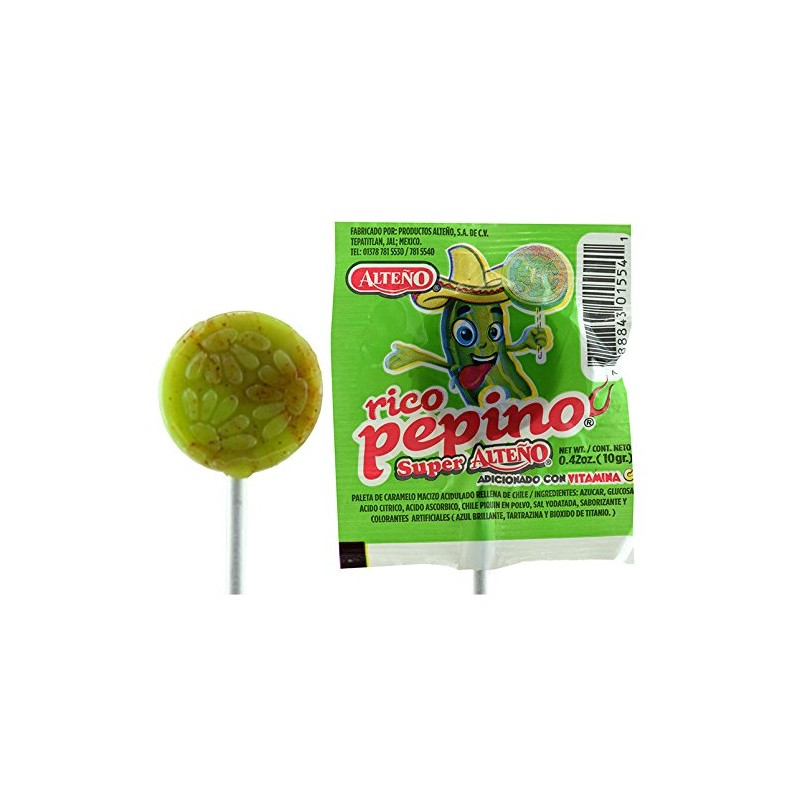 Alteno Super Pepino (Cucumber) with Chili Lollipop (40Piece)