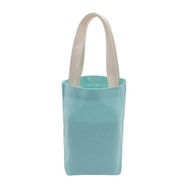 AfitLulu Canvas Tote Bag, Cute Tote Bag for Women, Reusable Aesthetic Tote Bag with Handle for DIY Art, Gift Bag for Wedding, Party, Birthday (Blue)