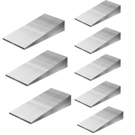 DNVOTRES 8PCS Metal Wedge Shims Triangle Flange Wedge Steel Wedges for Welding 6.3 x 2.4 x 0.79 inch Silver Metal Flange Wedges Pipe Fitting Welding Steel
