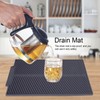 Ejoyous Silicone Dish Drying Mat, Rectangle Silicone Drain Mat Drying