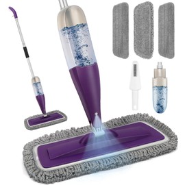 Spray Mop for Floor Cleaning with Washable Reusable Pads - Microfiber Wet Dry Mop with 800 ml Refillable Bottle,Dust Mops with Sprayer for Hardwood Laminate Vinyl Tile