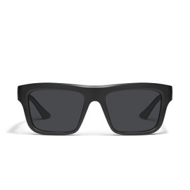 QUAY - Men's Sunglasses, Polarized Square Lenses with UV Protection (Dealers Choice, Matte Black/Black Polarized)