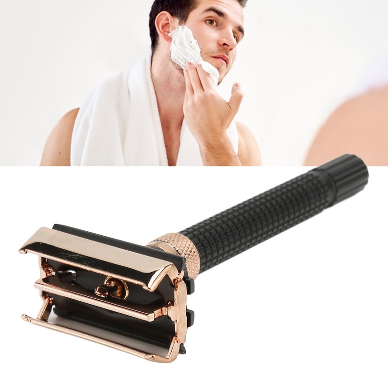 Shaving Handle Metal Safety Double Edge Reusable Shaving Long Handle