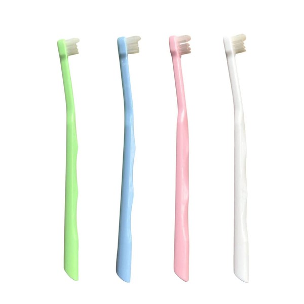 Pack of 4 Tuft Toothbrush, Orthodontic Toothbrush, Compact Interdental Spacing Brush for Braces, Dental Implants and Tooth Detail Cleaning, Style A
