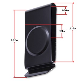 Universal Metal Belt Clip for Holster Making - (Model 3) - Retainer Mount - (Tactical Black Finish) - (Fits up to 2.0in Belts) - (2 Pack)