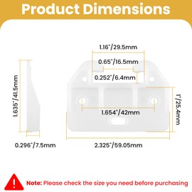 Aifeier ET Drawer Guides Plastic Track Rail Guide Brackets for Dresser Cabinet Closet Drawer, White, 16 PCS
