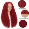 Curly Wig for Women, Red Wig, 26 inch, Synthetic Long