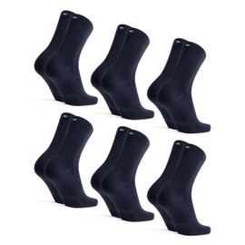 DANISH ENDURANCE 3-Pack Classic Cotton Dress Socks, Soft, Comfortable & Breathable, for Men & Women Medium Navy 6-pack