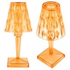 LED Crystal Table Lamp Transparent Prism Dimmable Desk Lamp USB