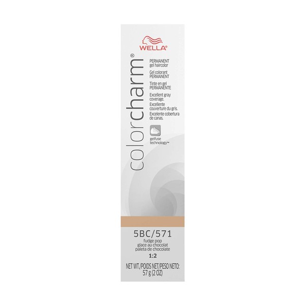 Wella Color Charm Permanent Gel Hair Color for Gray Coverage 5bc Fudge Pop, 2 Ounce (Pack of 1)
