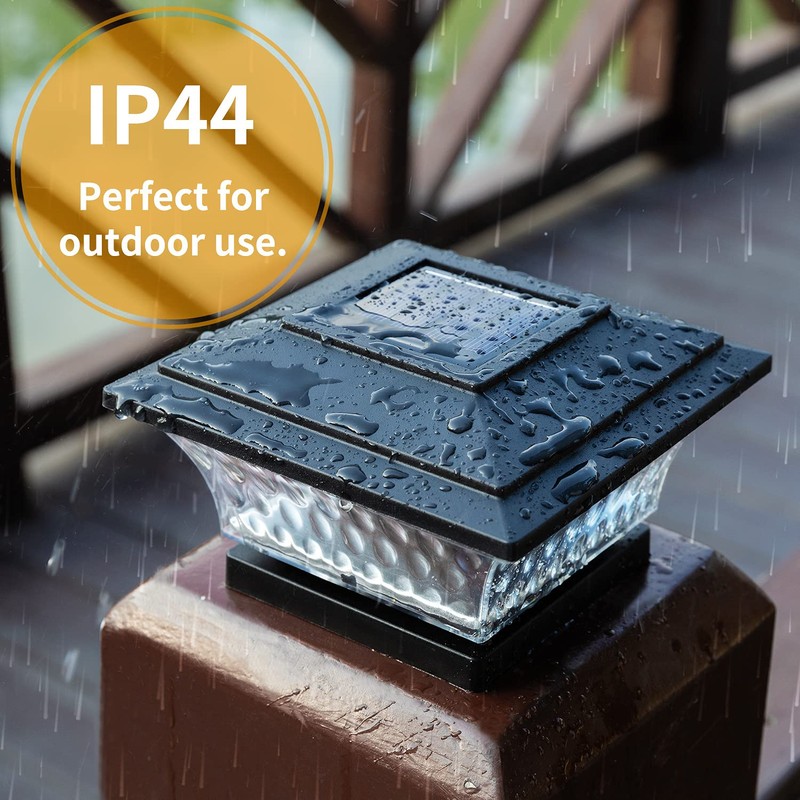 HUYIENO Solar Post Cap Lights Outdoor LED Lighting Deck Fence