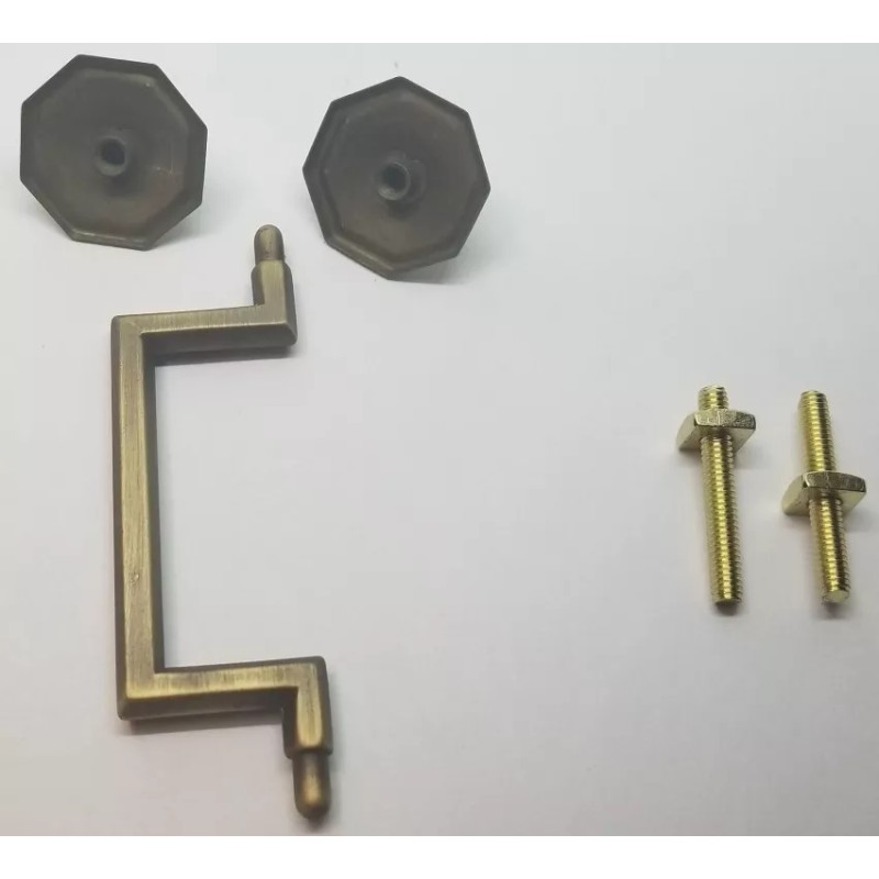 Furniture Knowledge MEDIUM ANTIQUE BRASS 3" Centers Colonial Revival Drawer