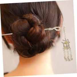 TOVINANNA 2pcs Lantern Pendant Hairpins Vintage Metal Hair Sticks for Women Elegant Style Hair Bun for Traditional Looks