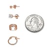 4 Pr Rose Gold Flash Sterling Silver Filigree Ear Cuffs,