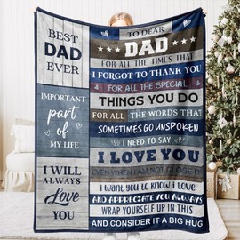 Gifts for Dad, Dad Gifts, Christmas Birthday Gifts for Dad- Soft Flannel Blanket 50”X 60”- Dad Birthday Gifts, Best Dad Gifts from Daughter Son, Daddy Gifts, Father Gifts, Present for Dad/Daddy/Father