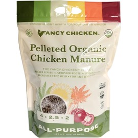 Fancy Chicken All-Purpose Manure - 15lbs Pelleted Dried Organic Chicken Manure | All-Natural Plant Food | Ideal for Vegetables Plants Fruits Trees Lawn Gardening & Farming | USDA Organic